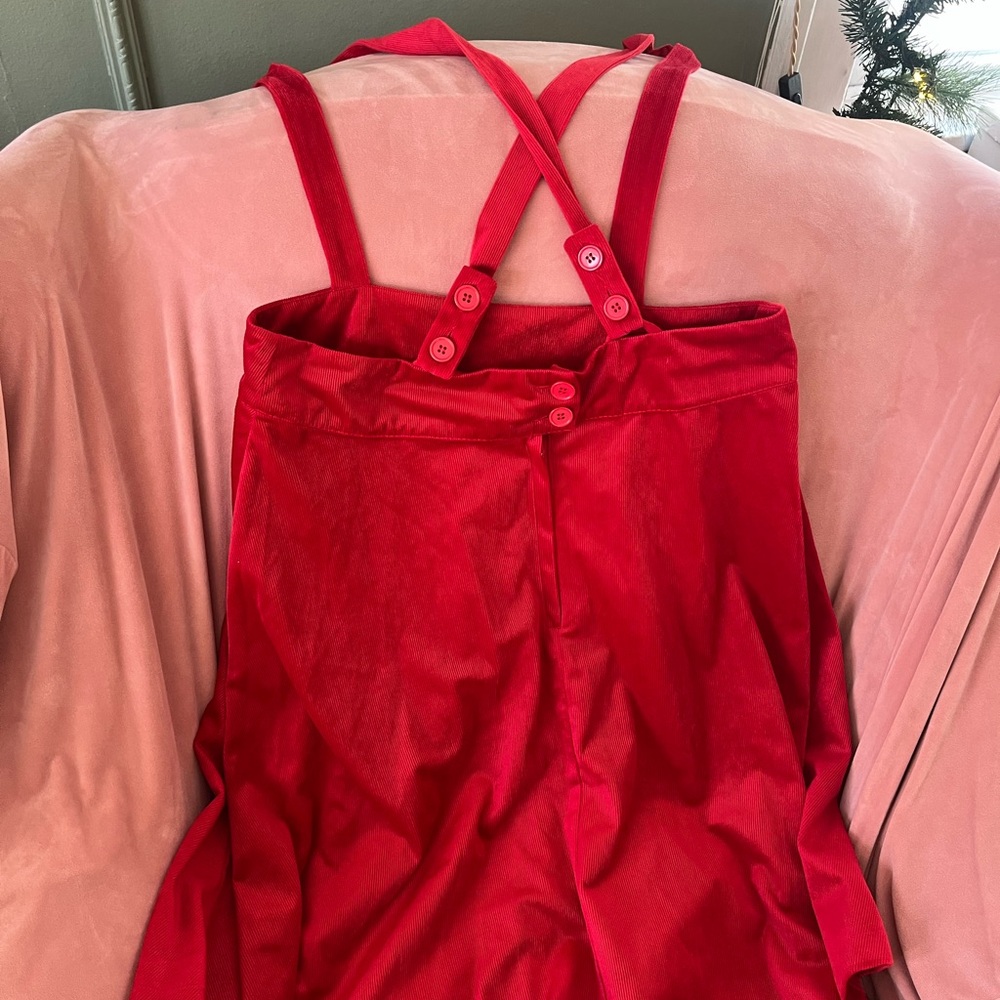 Unique Vintage Red Corduroy Garment - Picture 4 of 6
